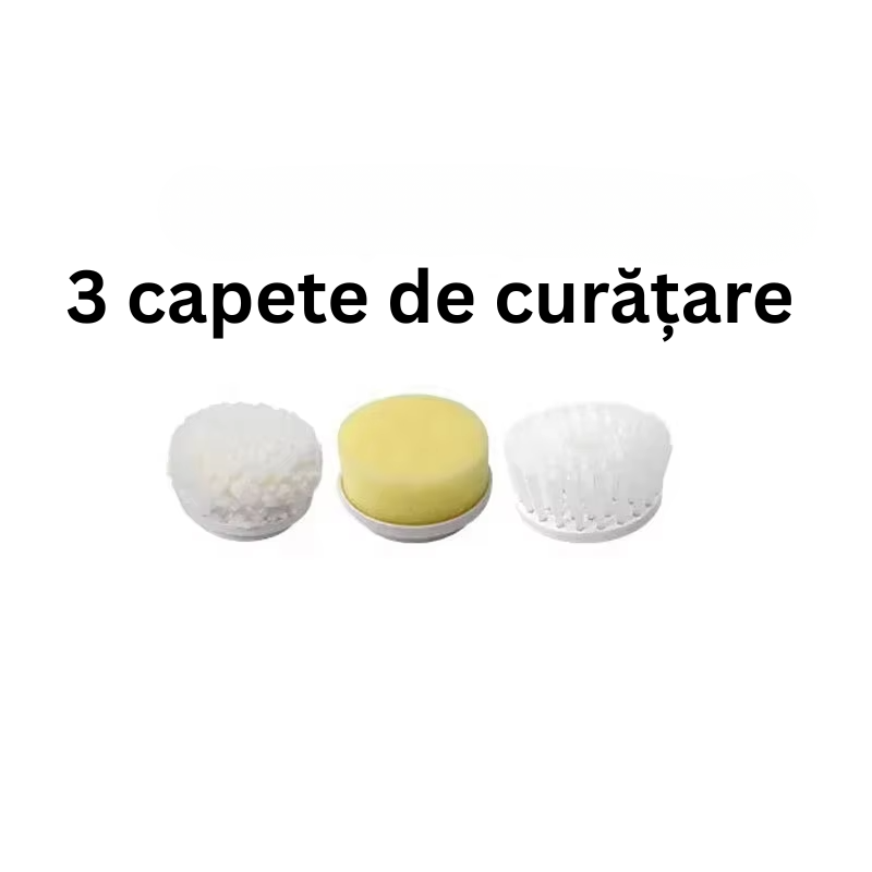 Perie Electrică Rotativă 360° pentru Curățenie – 3 Capete, 20 cm
