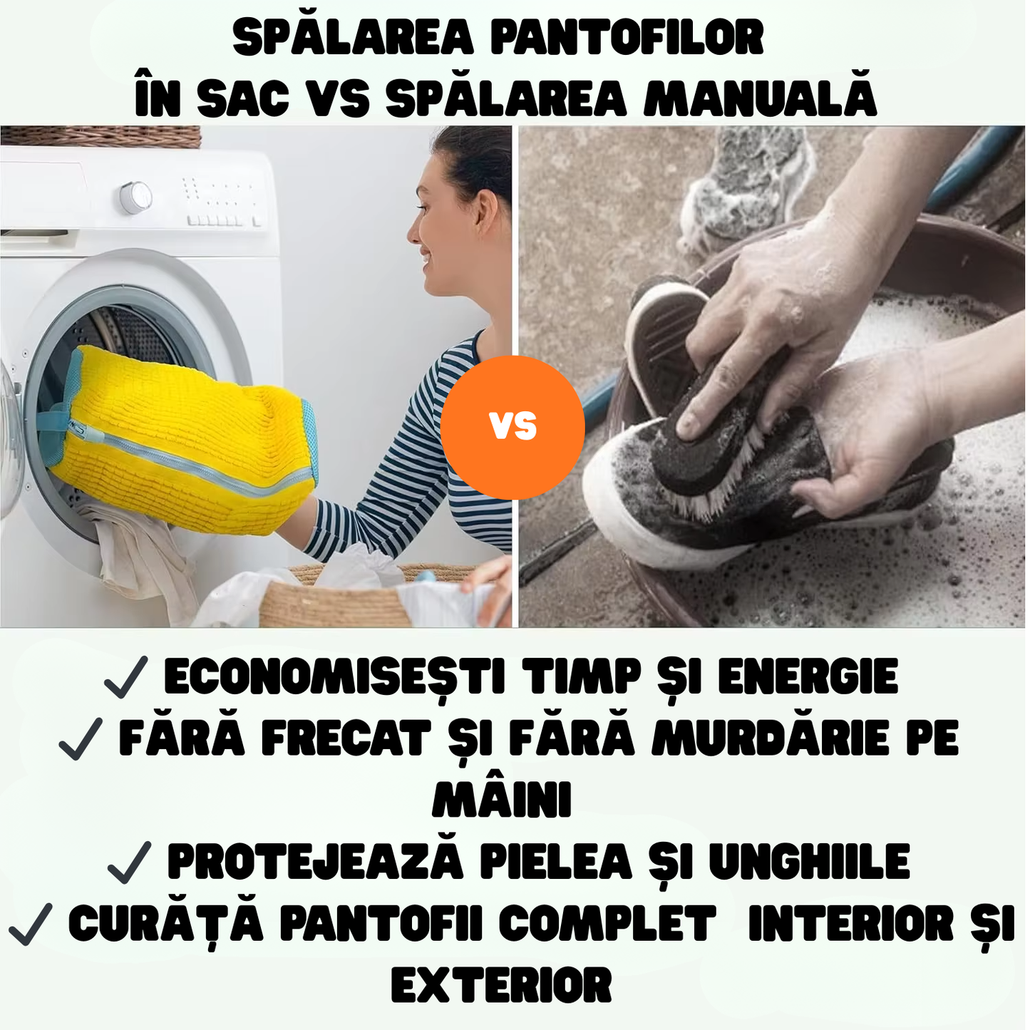 Sac pentru Spălat Pantofi la Mașina de Spălat – Husă Protecție Pantofi cu Microfibre, 39×19 cm