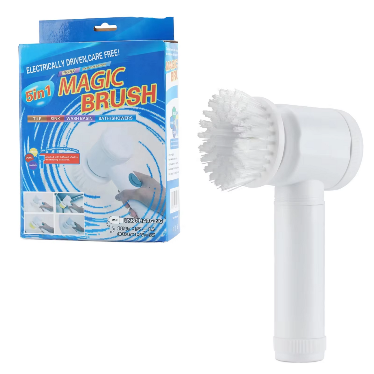 Perie electrică de curățat 360° – Curăță Fără Efort Baia și Bucătăria